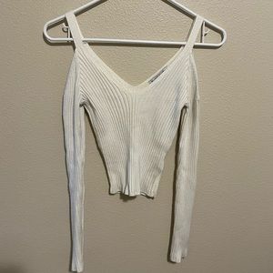 Open shoulder sweater